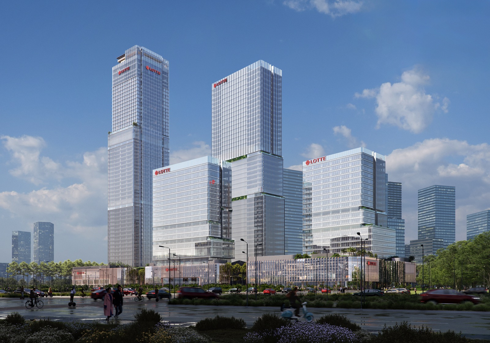 Phối cảnh một góc khác của tổ hợp Lotte Eco Smart City